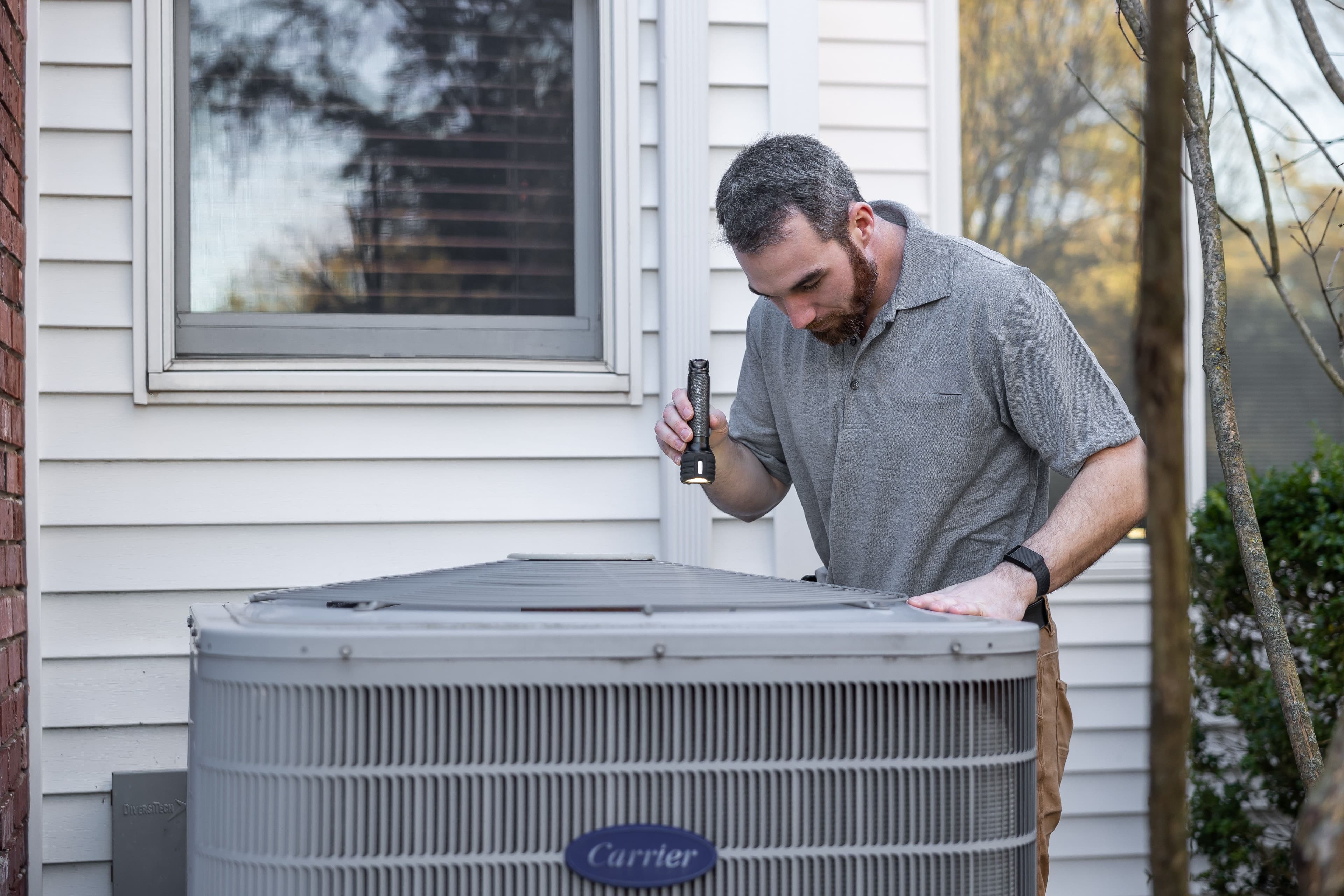 HVAC technician at work